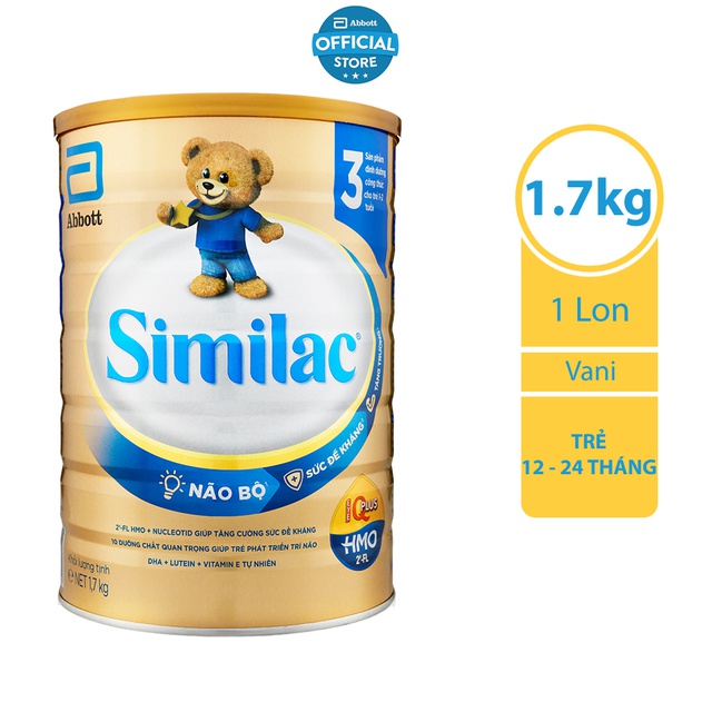 [ CHÍNH HÃNG ] Sữa Similac Eye-Q 3 1.7kg HMO Gold Label