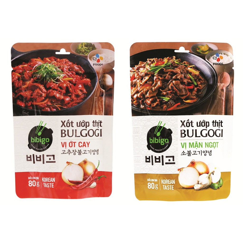 Xốt ướp thịt BULGOGI BIBIGO vị vị mặn ngọt/ cay (đủ 2 vị best seller)