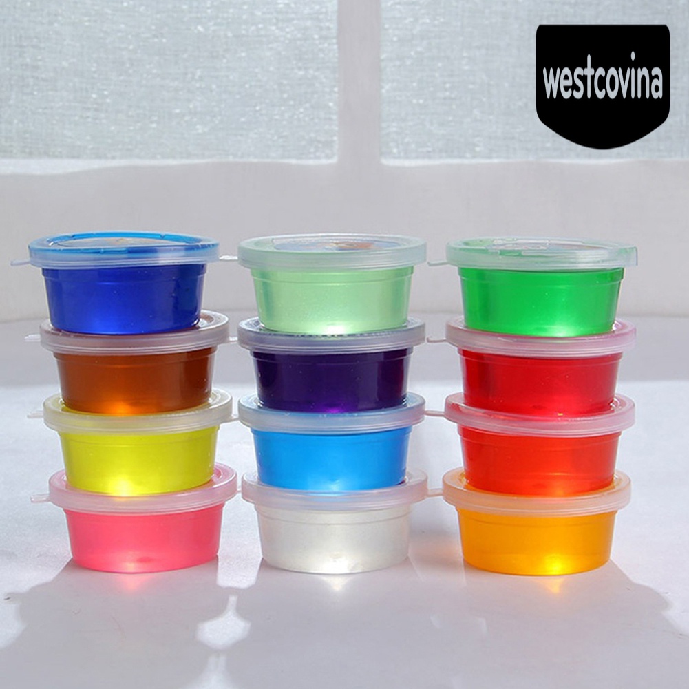 [Hot]☀ Set 12 Hộp Nhựa Tròn Đựng Đồ Chơi Slime