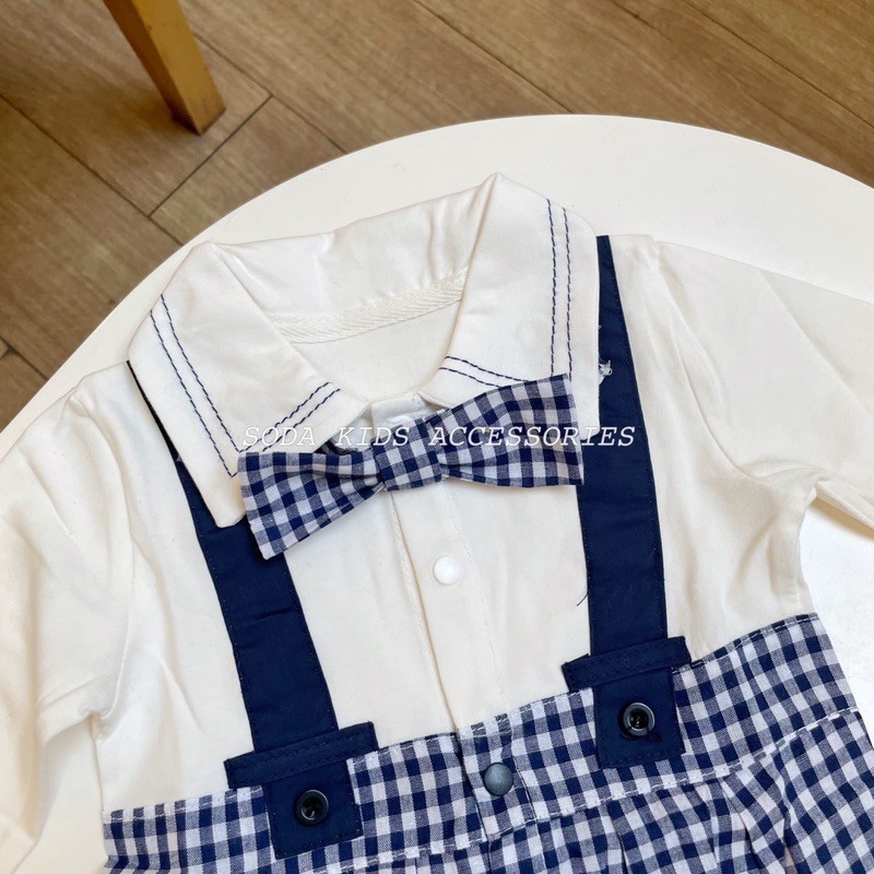 Bộ liền công tử nơ caro (Ảnh thật)