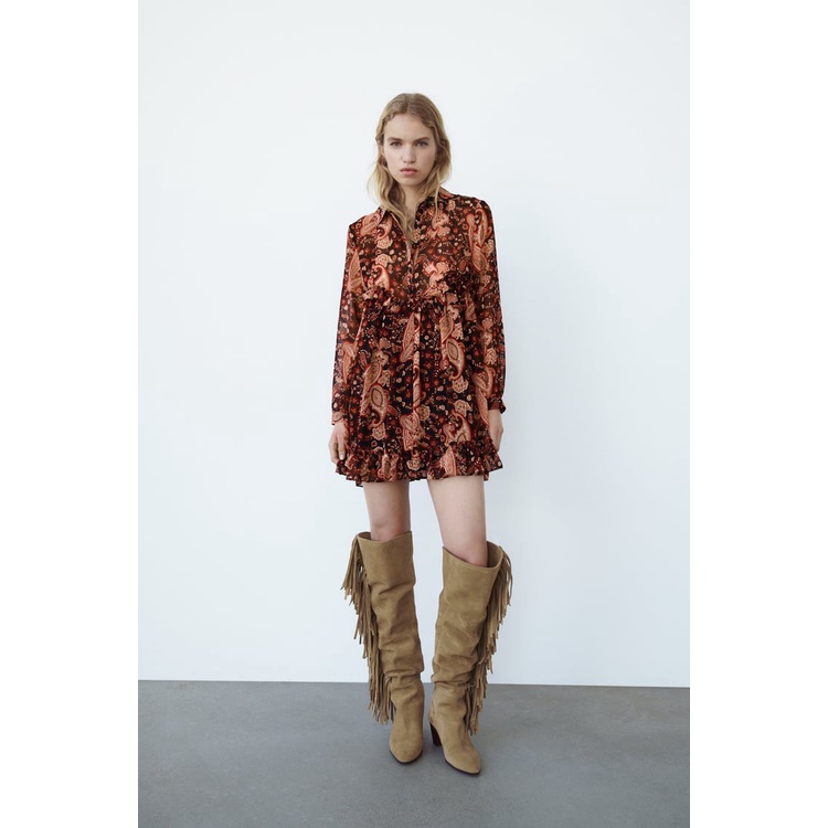 Váy họa tiết ZARA AUTH