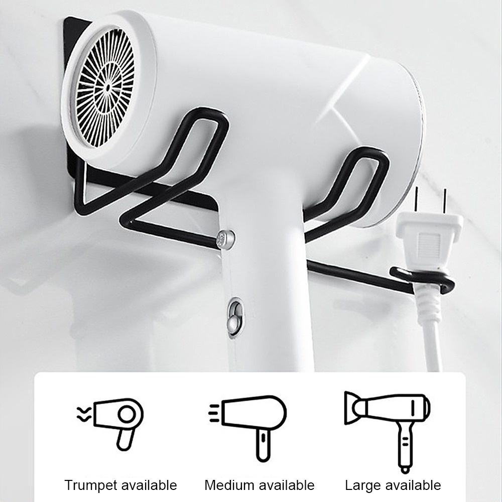 Giá Treo Máy Sấy Tóc Gắn Tường Bằng Thép Không Gỉ Tiện Dụng Cho Nhà Tắm