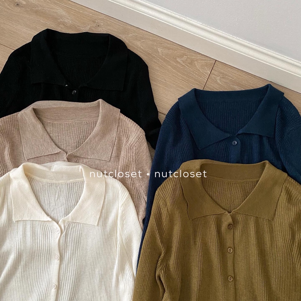Áo cardigan cổ polo _ A0257 | BigBuy360 - bigbuy360.vn