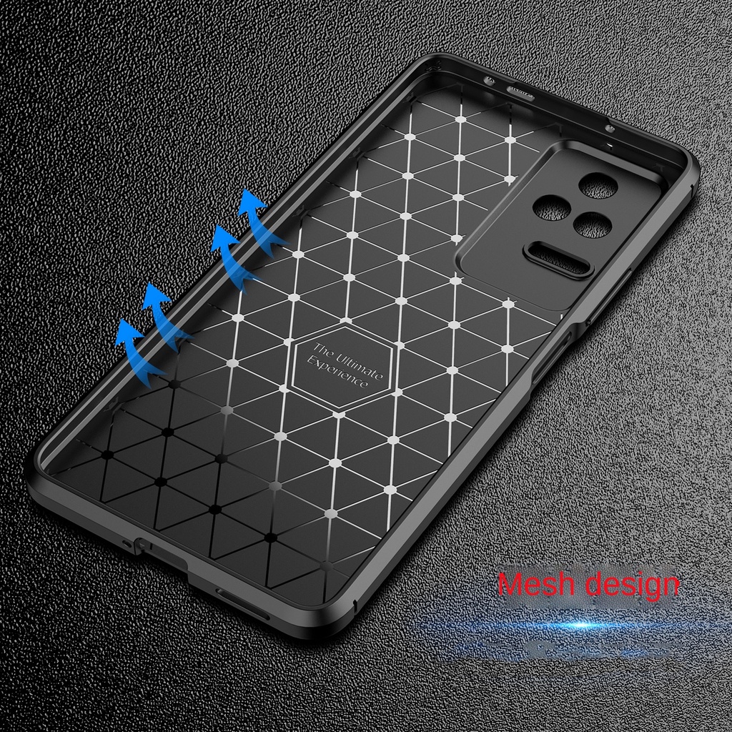 Ốp Điện Thoại Sợi Carbon Mềm Bảo Vệ Camera Chống Sốc Cho Xiaomi Mi K50 Pro K40S