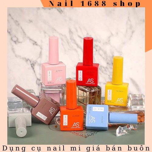 Sơn gel AS mẫu mới CHAI VUÔNG sơn móng tay gel tone màu đen đỏ vàng siêu xinh chai 15ml .