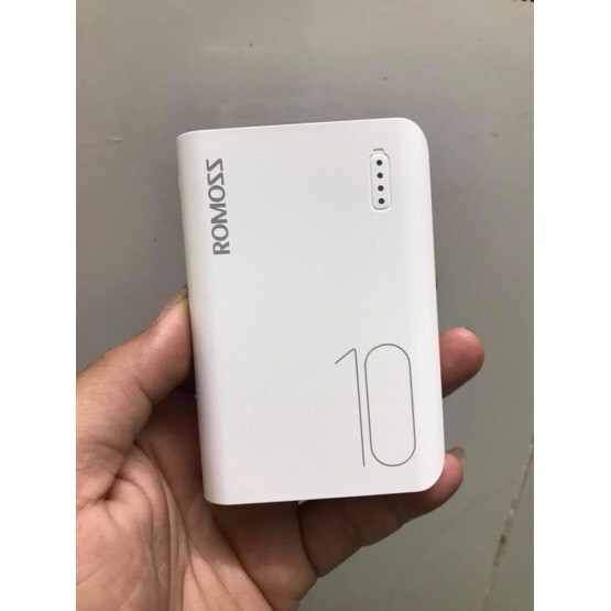 Sạc Dự Phòng Romoss Simple 10 Mini Siêu Nhỏ 10000Mah 3 Cổng Sạc Vào - Bh 1 Năm | Pin Dự Phòng Romoss Simple 10