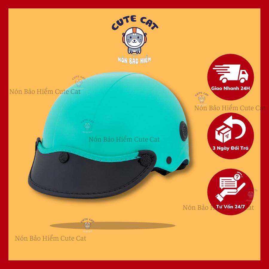 Nón Bảo Hiểm Sơn 1 Màu Chất Liệu Nhựa ABS Cứng Cáp Gọn Nhẹ Có Nhiều Màu Lựa Chọn Tem Mác Đầy Đủ CUTE CAT..