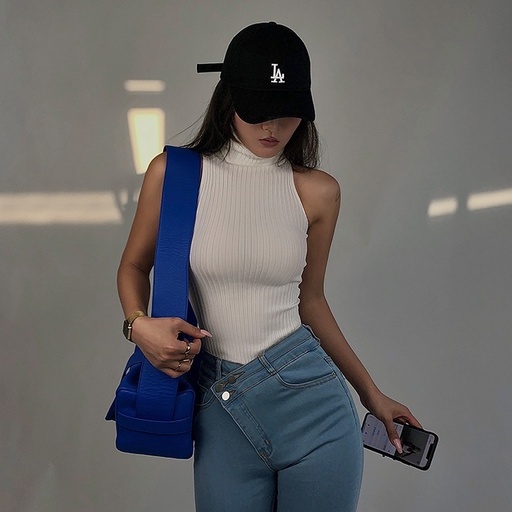 QADCOL Áo sweater Cổ Lọ Thiết Kế Quyến Rũ Cho Nữ