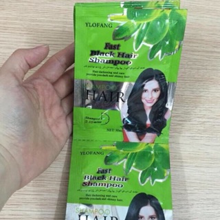 Hộp 10 gói Dầu gội đen tóc thảo dược Ylofang olive
