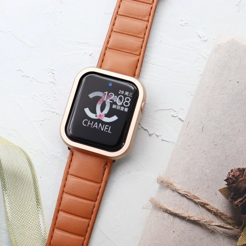 Khung thép bảo vệ đồng hồ thông minh Apple Watch6 5 4 3 Se 2 1 thích hợp cho Iwatch 40mm 44mm 42mm 38mm