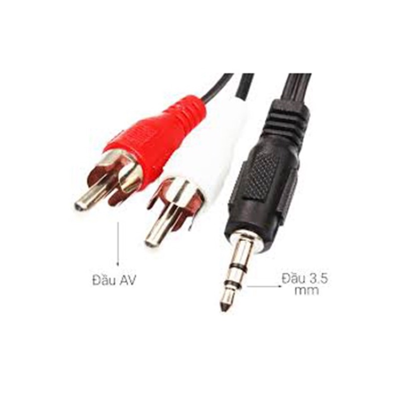 Dây cắm từ điện thoại đầu 3.5 sang 2 loa
