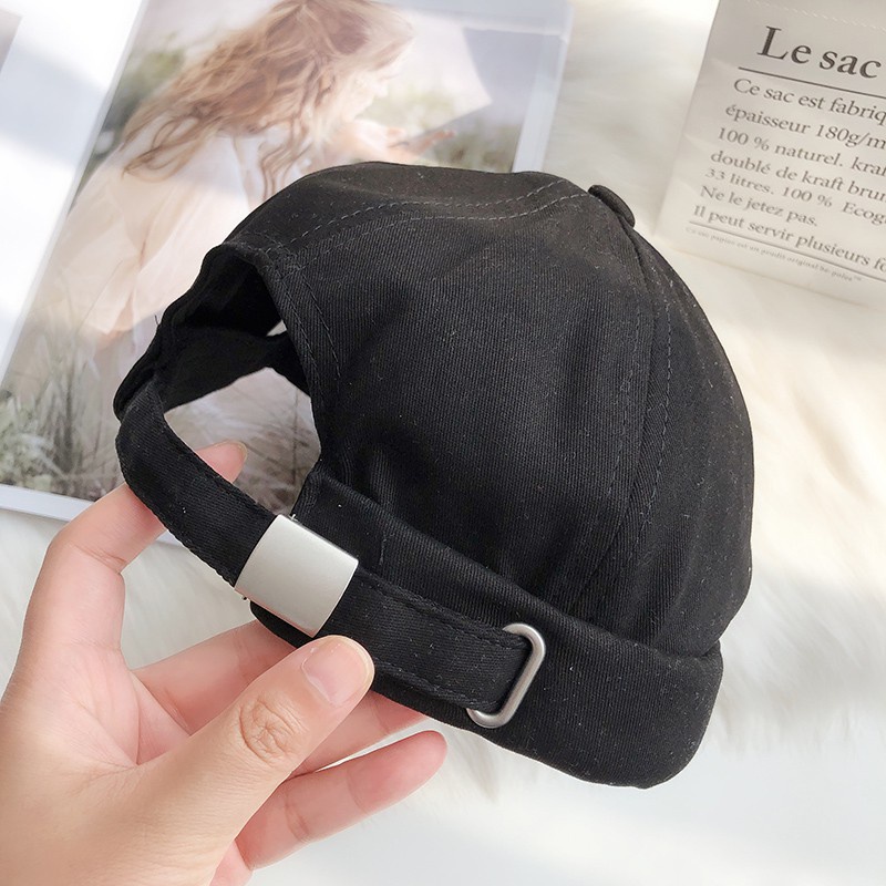 Mũ beanie không vành màu sắc vintage