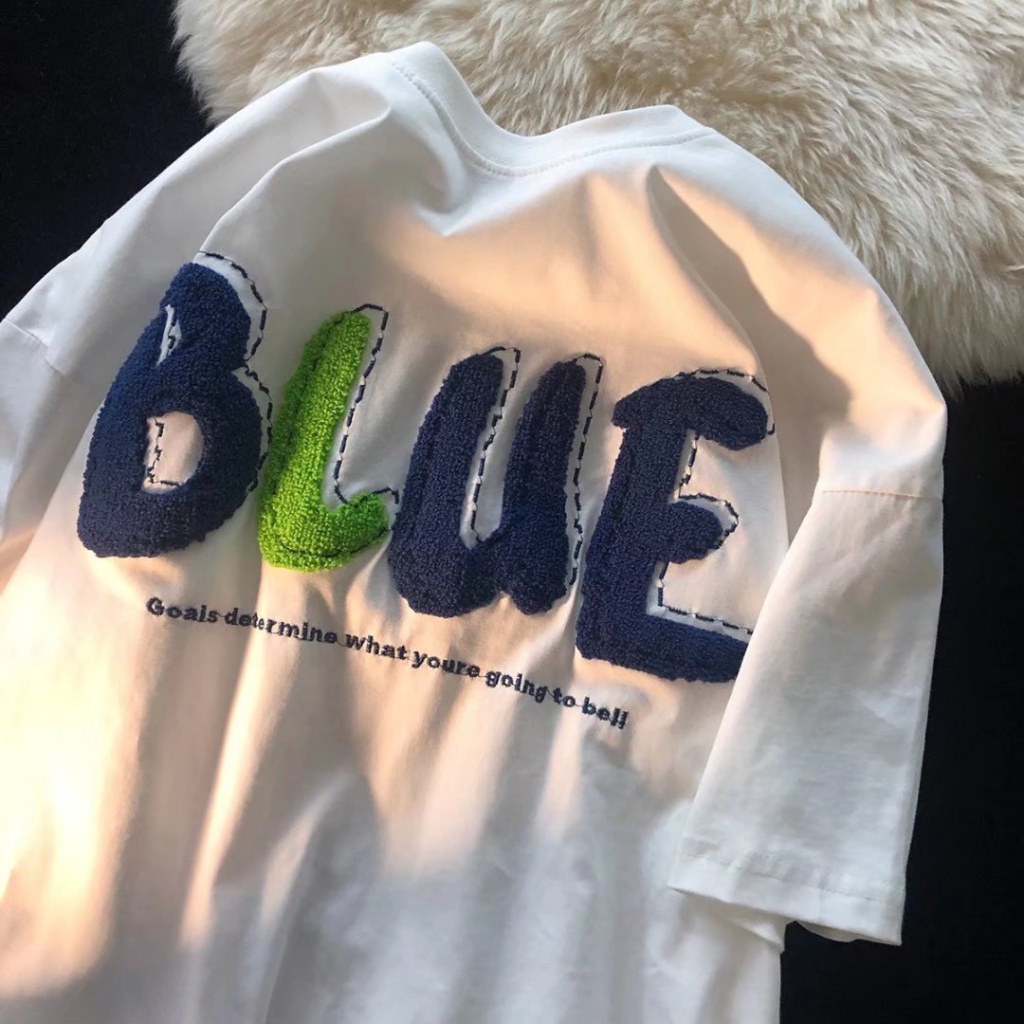 Áo nam Ngắn Tay In Hình 3d Klein blue flocking