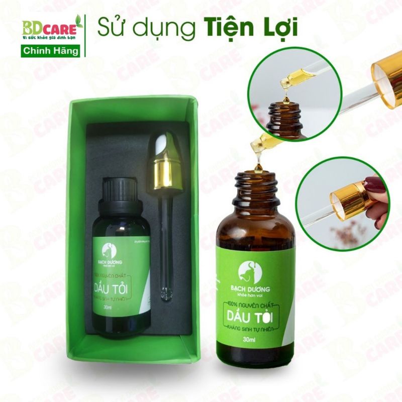 Dầu Tỏi Bạch Dương - Kháng Sinh Tự Nhiên - 30ml tăng đề kháng khỏe đường hô hấp cho trẻ em và người lớn