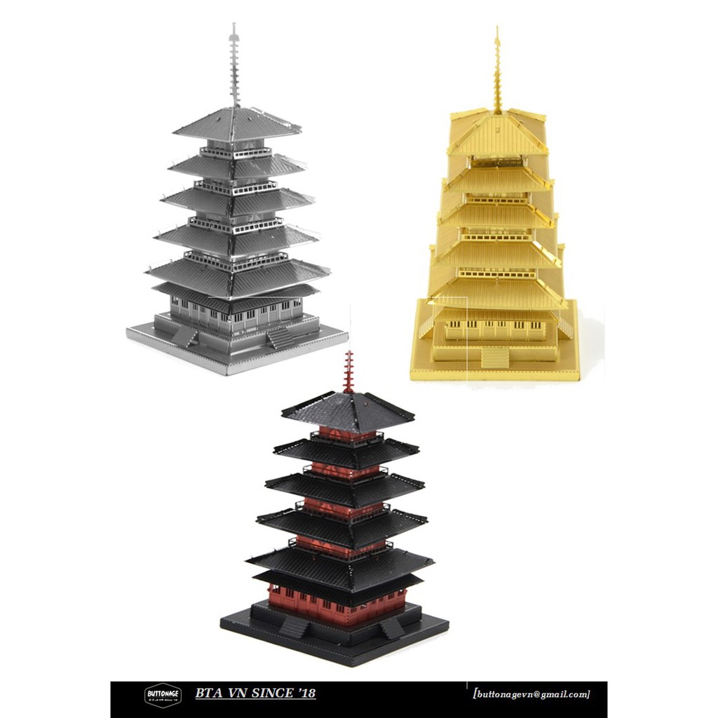 Mô Hình Lắp Ráp 3d Tháp Toji - Kyoto