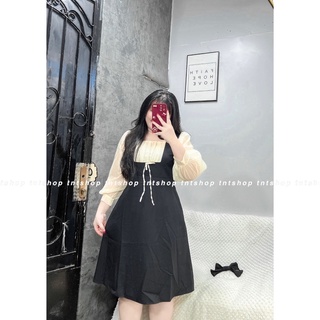 Đầm Yếm Phối Tơ [ TNT Shop Bigsize 60kg - 90kg ] Ảnh thật 100%