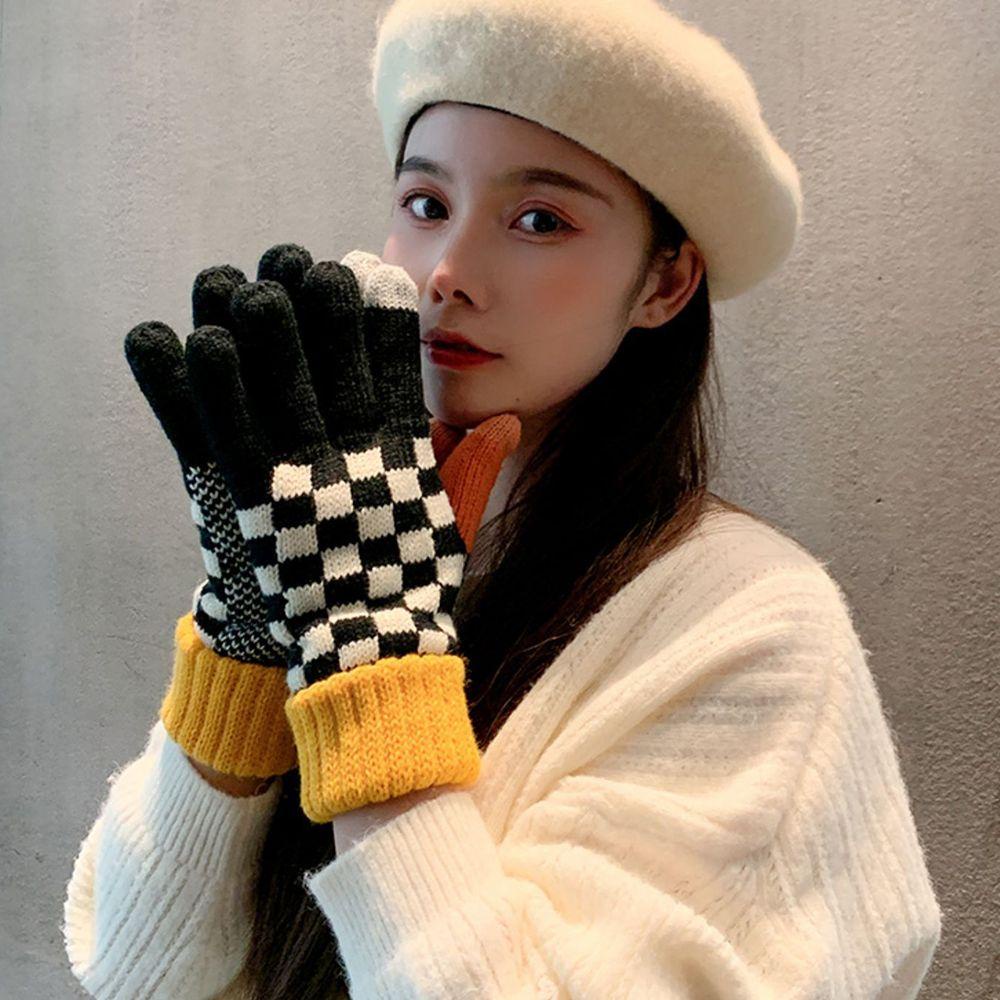 Găng Tay Dày Hở Ngón Giữ Ấm Mùa Thu Đông Cho Nữ