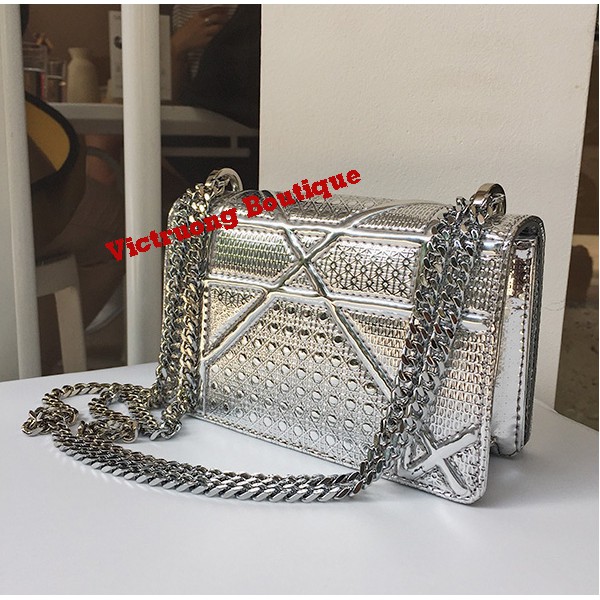 Túi xách nữ màu bạc mini