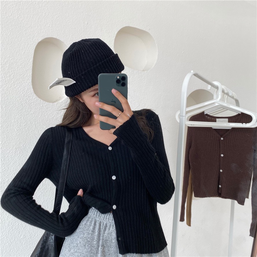 Áo len tăm khuya sọc - Phong cách Hàn Quốc nhẹ nhàng nữ tính | BigBuy360 - bigbuy360.vn