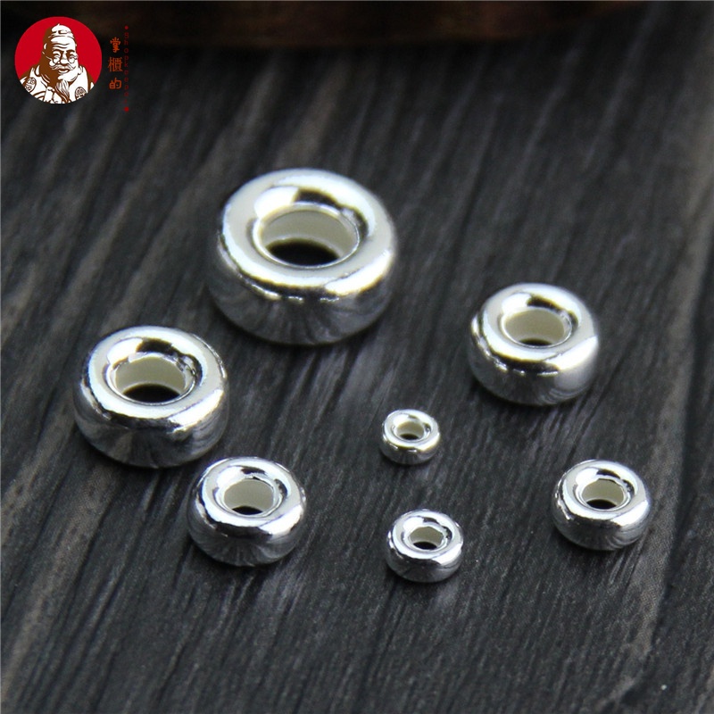 Hạt Bạc 925 Hình Bánh Xe Dùng Làm Trang Sức diy