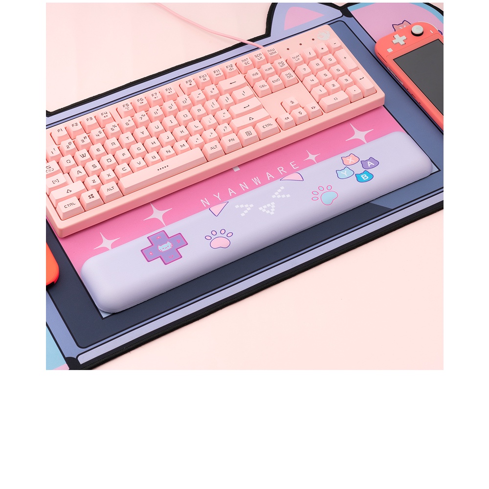 Tấm lót chuột và bàn phím chơi game siêu lớn 800x300mm in màu hồng siêu bắt mắt