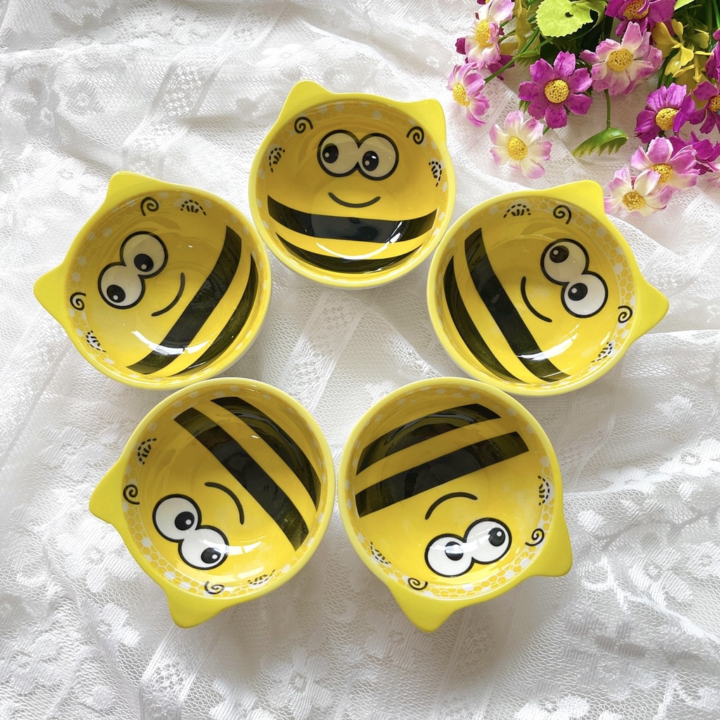 Bộ Chén Dĩa Sứ Bát Ăn Cơm Đĩa Sứ Dễ Thương Cute Bát, Bát dặm decor cực đẹp cho bé