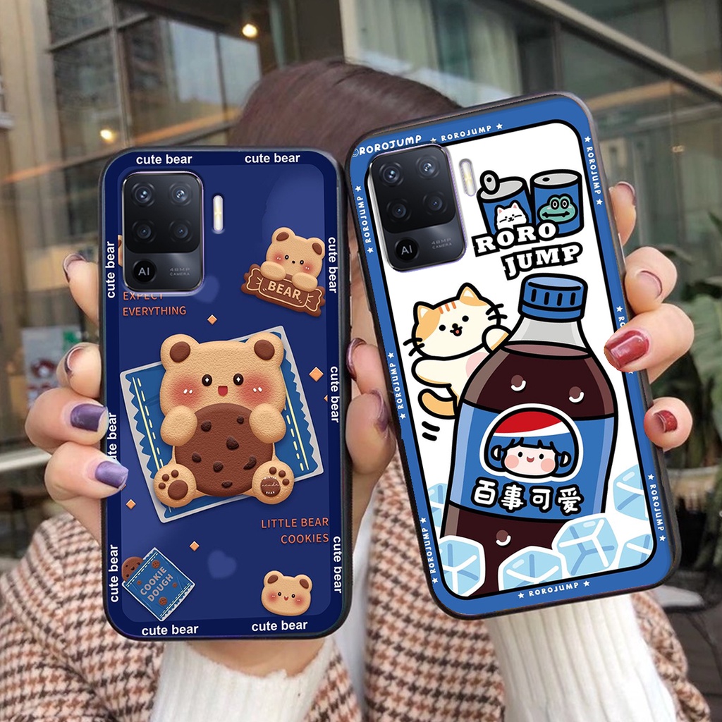 Ốp lưng Oppo A94 in hình 3D GẤU cute be@r, soda, happy day cực hot ,thời thượng