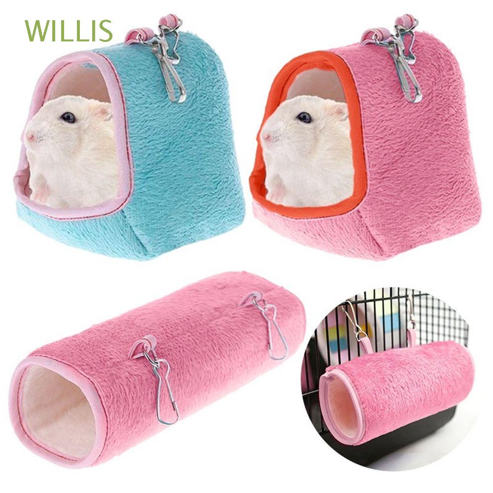 Vòng treo lồng nuôi thú cưng nhỏ bằng nhung lông thiết kế dạng ống dành cho chuột hamster/ giường ngủ/ nhà ở
