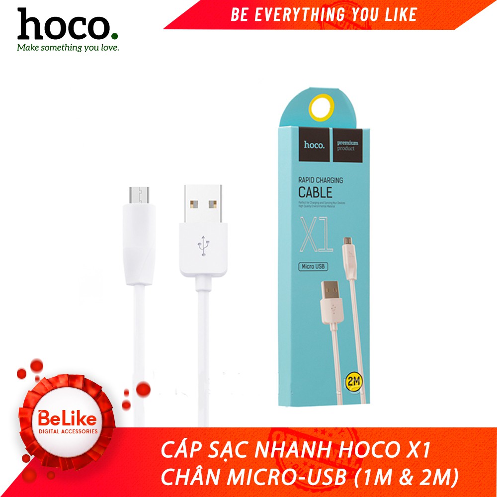 Cáp Micro USB Hoco X1✔️Dài 1 Mét và 2 Mét✔️Hàng Chính Hãng