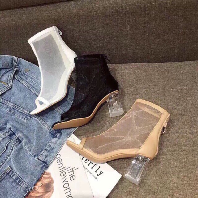 Boot lưới hở mũi gót mika