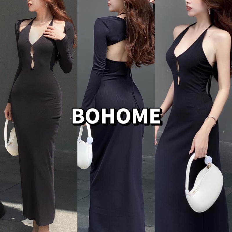 Sét đầm body sexy kèm áo khoác - Bohome
