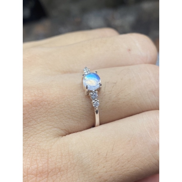 Nhẫn bạc 950 đá moonstone!