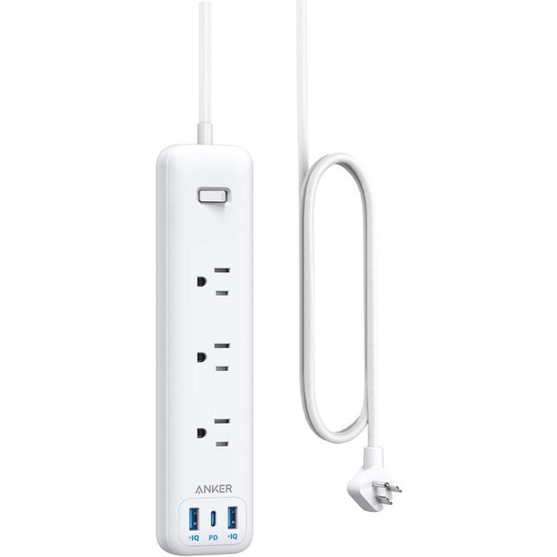 [NEW 100%] Ổ cắm điện Anker PowerStrip PD3 - A9133 Gồm 1Cổng Type C 30W 2 Cổng USB IQ + 3 Cổng AC 220V HÀNG AMAZON