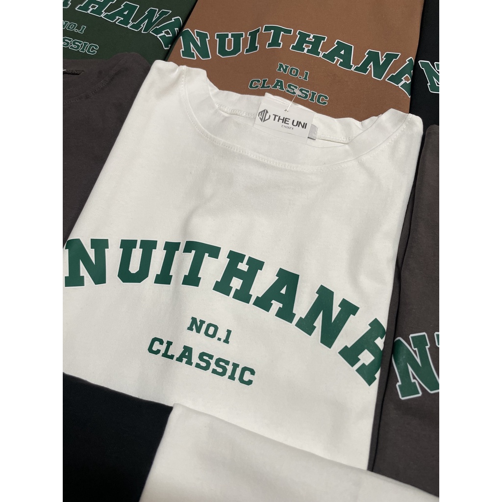 Áo Thun NÚI THÀNH Áo Phông In Chữ NÚI THÀNH 3158 Form Rộng Tay Lỡ Dáng Oversize Nam Nữ Chất Vải Dày Dặn Mặc Mát Mẻ