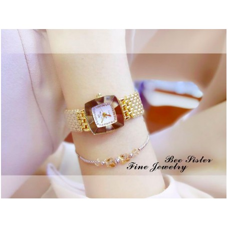 Đồng Hồ Nữ BEE SISTER 1197 Mặt Vuông Chính Hãng