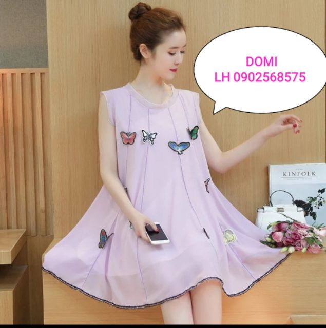 Đầm bầu công sở đẹp thời trang Hàn Quốc mới DM9
