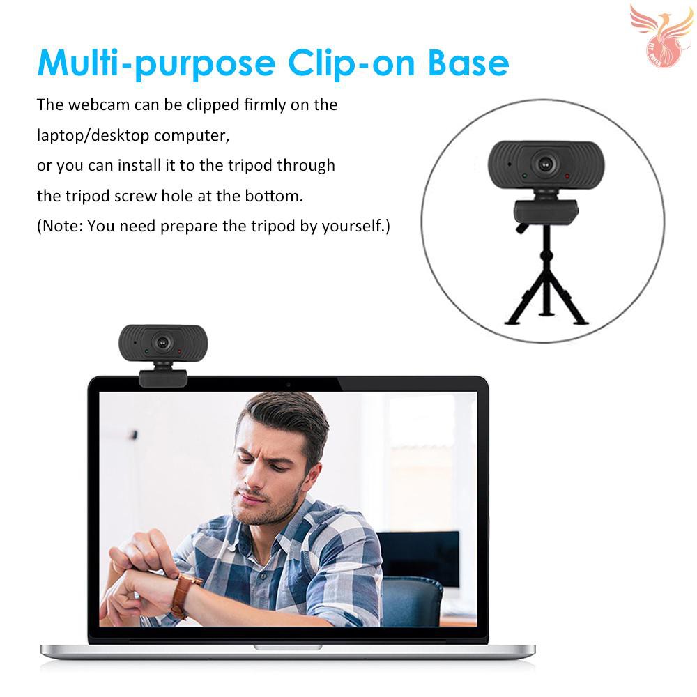 Webcam 1080p Kèm Kẹp Và Dây Cáp Usb 2.0 Cho Máy Tính | BigBuy360 - bigbuy360.vn