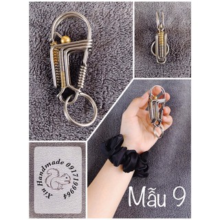 Móc Khóa Thủ Công Inox Phối ( mẫu 9)