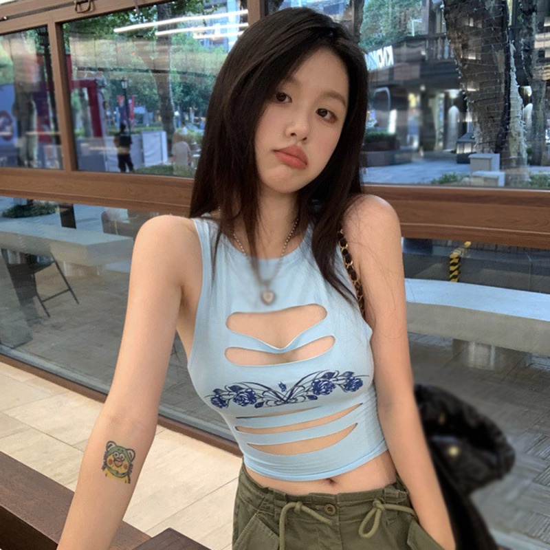 Áo Lửng Không Tay Phong Cách Hàn Quốc Quyến Rũ Dành Cho Nữ