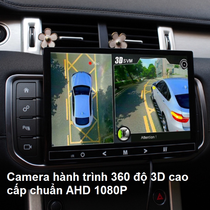 Bộ camera 360 độ gắn màn hình ô tô, độ phân giải chuẩn AHD 1080P