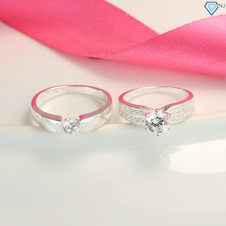 Nhẫn cặp đôi tình nhân bằng bạc đẹp khắc tên ND0431 - Trang Sức TNJ