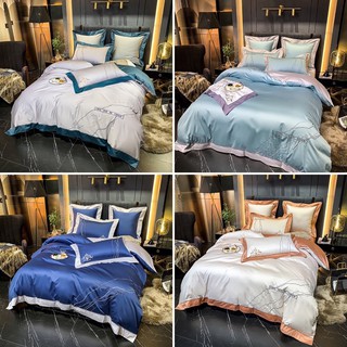 Bộ chăn ga Tencel lụa thêu 60s mướt mịn sắc nét