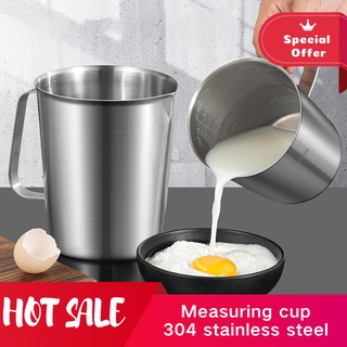 304 thép không gỉ ly đong chia vạch định lượng dụng cụ làm bánh với quy mô 500ml / 700ml / 1000ml