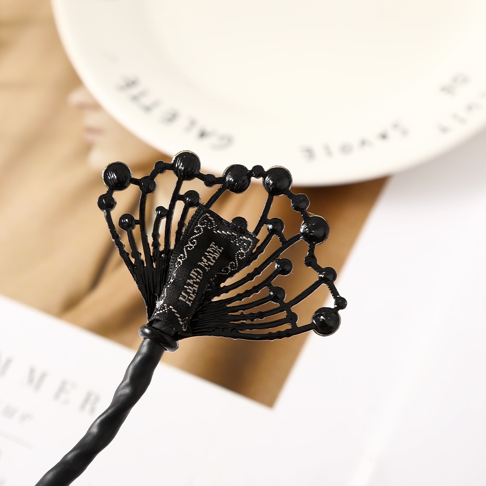 Dây buộc tóc HAIMEIKANG hình quạt đính đá thời trang cho nữ