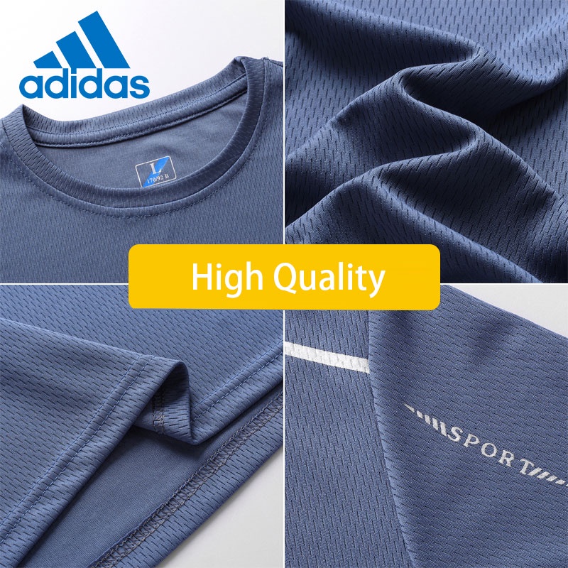 Adidas Set Áo Thun Ngắn Tay + Quần Short Thể Thao Cho Nam