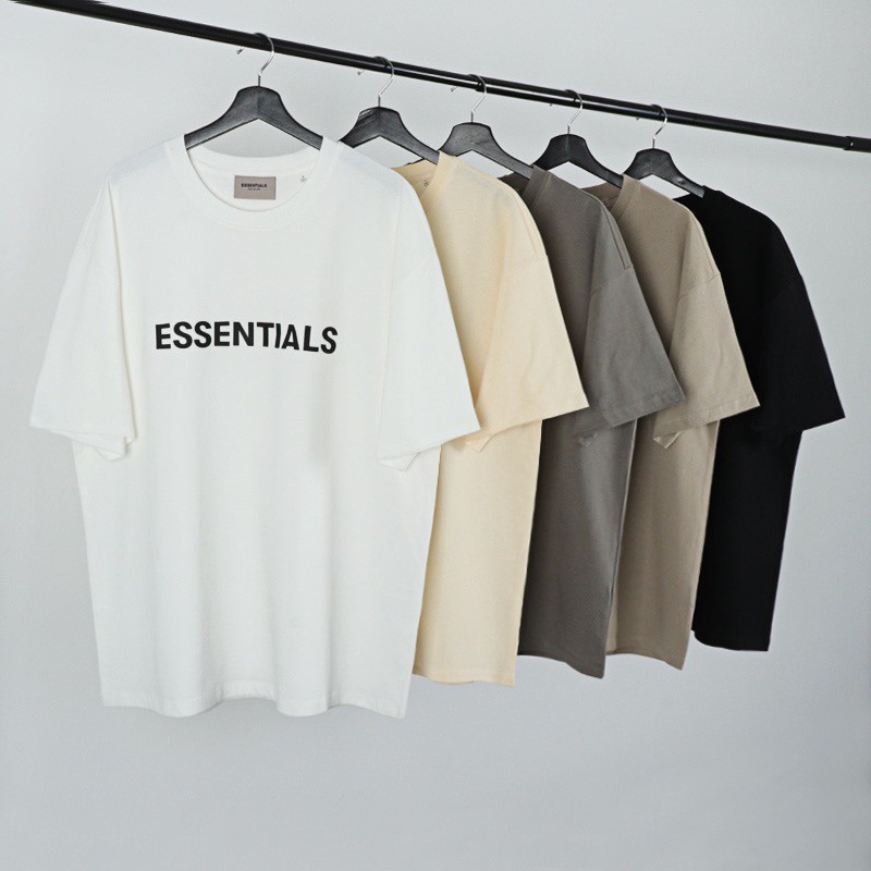 FOG FEAR OF GOD Essentials Couple Chest Letter Double Line Short Sleeve T-Shirt Trend
