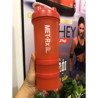 Bình lắc tập gym bình thể thao shake bottle Met-RX 600ml