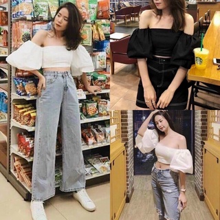 ÁO CROPTOP BẸT VAI (KÈM VIDEO HÌNH THẬT)