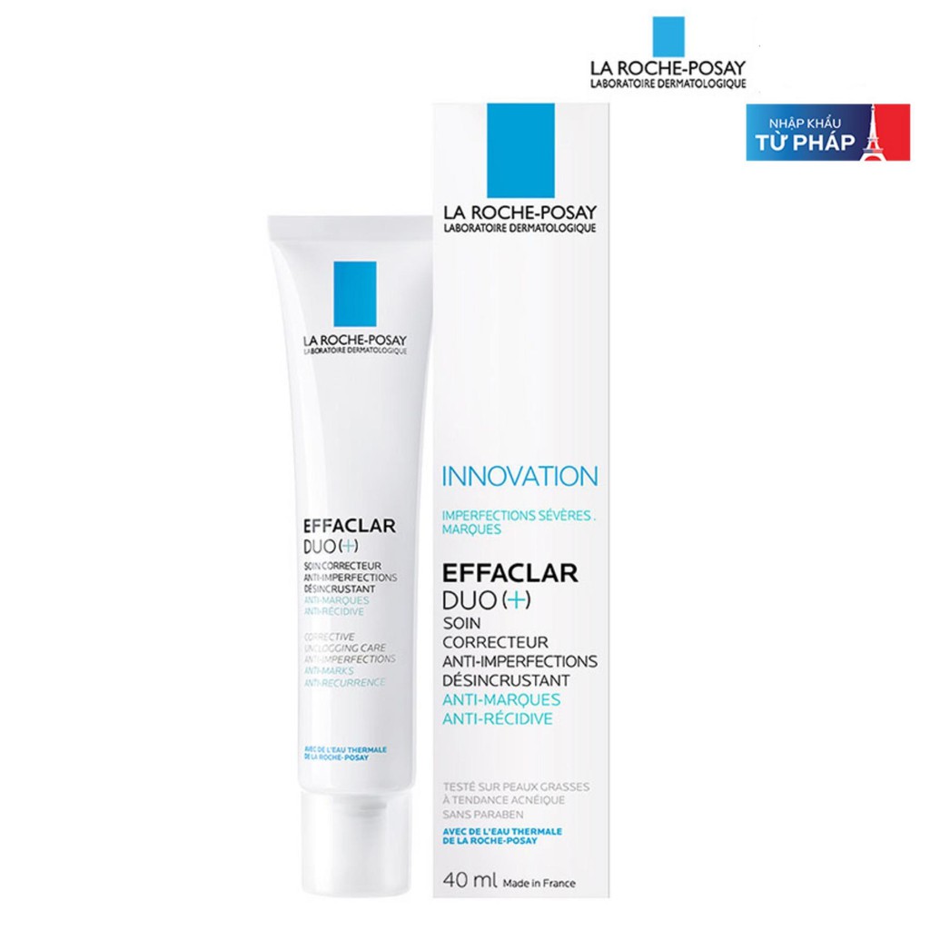 KEM NGỪA MỤN NGỪA THÂM LA ROCHE POSAY EFFACLAR DUO+ 40ml chính hãng