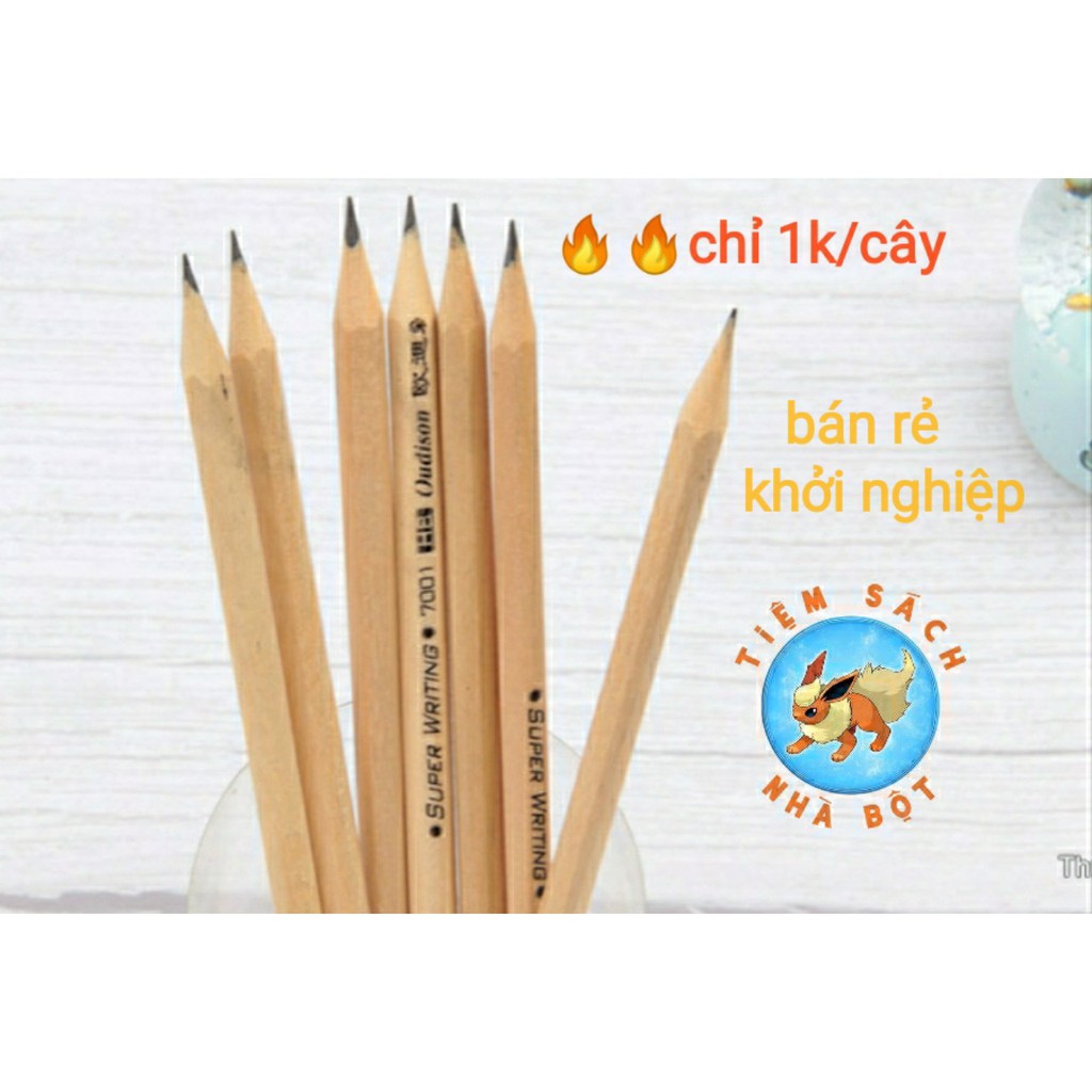 [chỉ 1k/pcs] 100 cây Bút Chì HB Lục Giác Gỗ - Không Nước Sơn An Toàn Cho Bé